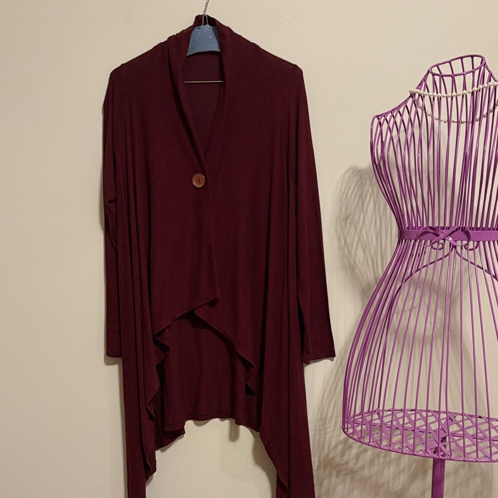 Cherish Deep Red Cardigan